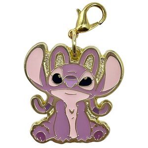 Vintage Disney Lilo & Stitch Angel Clip On Charm Purse Bag Zipper Pull Signed